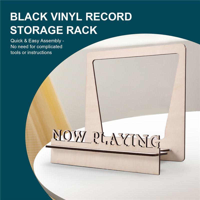 Now Playing Vinyl Record Stand 3D Retro Holder For Vinyl Records Wood Record Stand  Vinyl Gift Idea Turntable Accessories