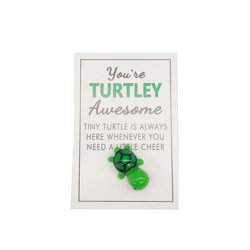 You Are Turtley Awesome Turtle Ornaments With Lucky Cards Turtle Desktop Decorations Small Toys