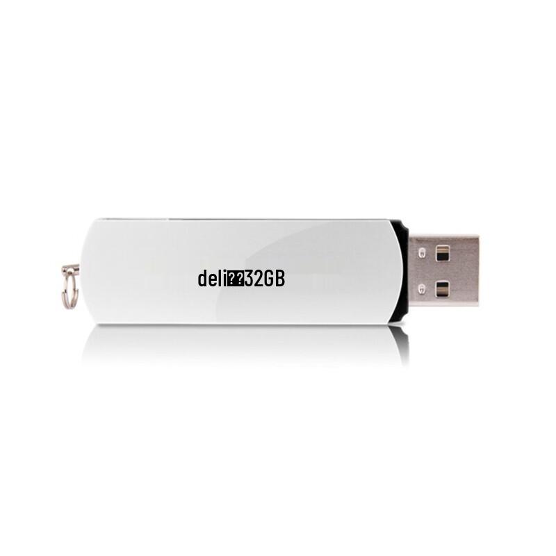Deli 3753 32GB USB Flash Drive, Silver 2-Pack