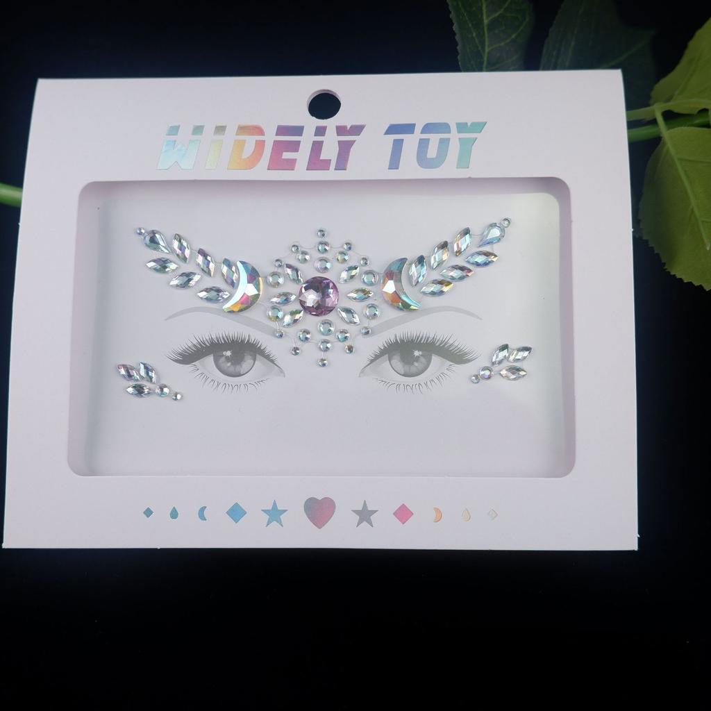 New Crystal Facial Eyebrow Sticker Eye Stickers Forehead Face Sticker Acrylic Gem Temporary Tattoo Party Rhinestone Makeup Tools