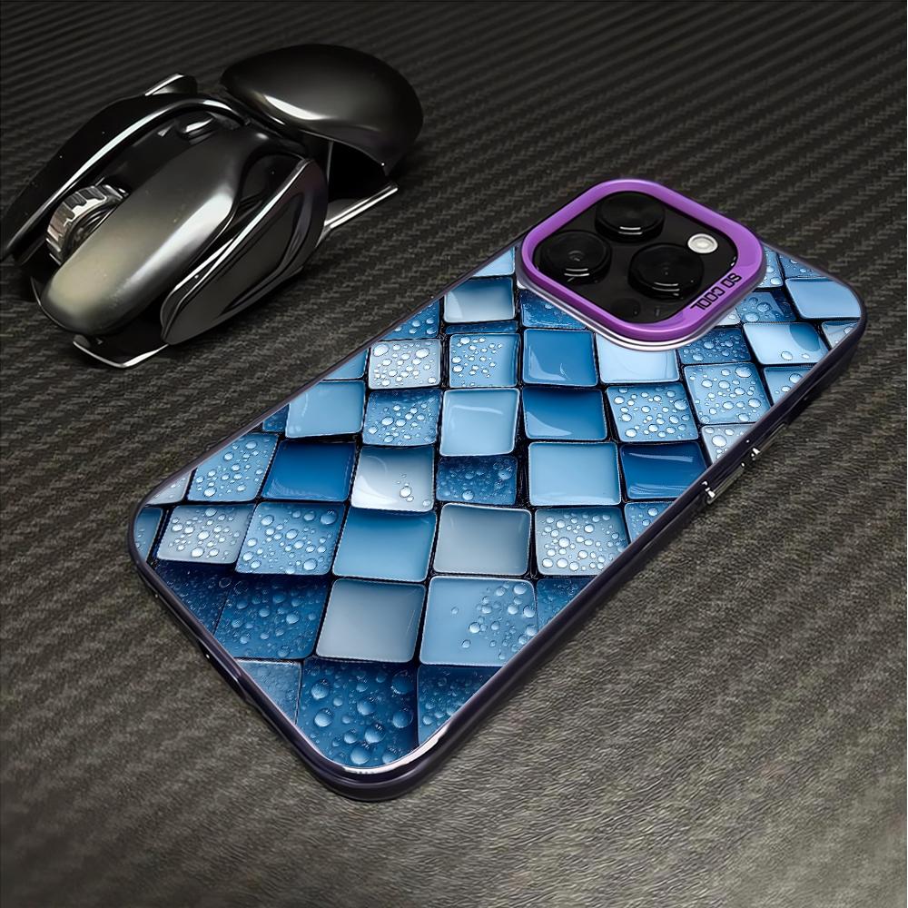 Hree-Dimensional Honeycomb Pattern Technology Phone Case For IPhone 16  15 14 Plus 13 12 11 17 Pro Max Air 16e Luxury Hard Cover