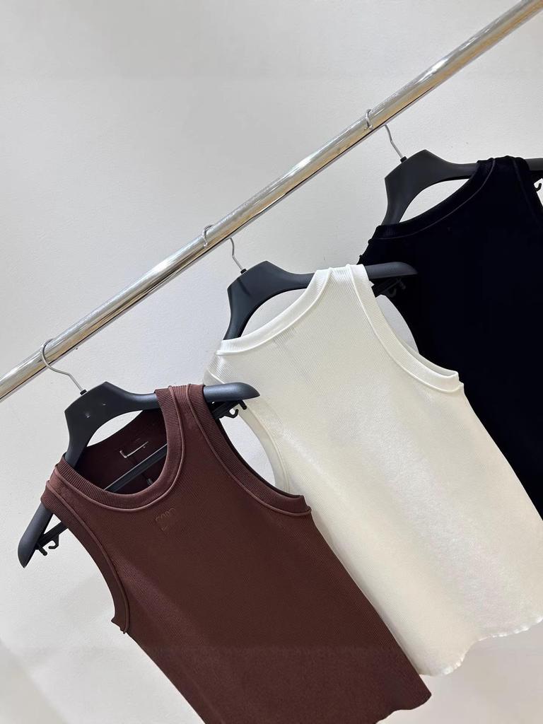 Nanyou 26 Spring/Summer Women's Embroidered Logo Casual Vest - Basic, Solid Color, Versatile Style