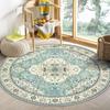 Bohemian Persia Style Print Round Rug Non-Slip Circle Carpet for Living Room Floor Mat for Chair Coffee Table Bedside Decoration