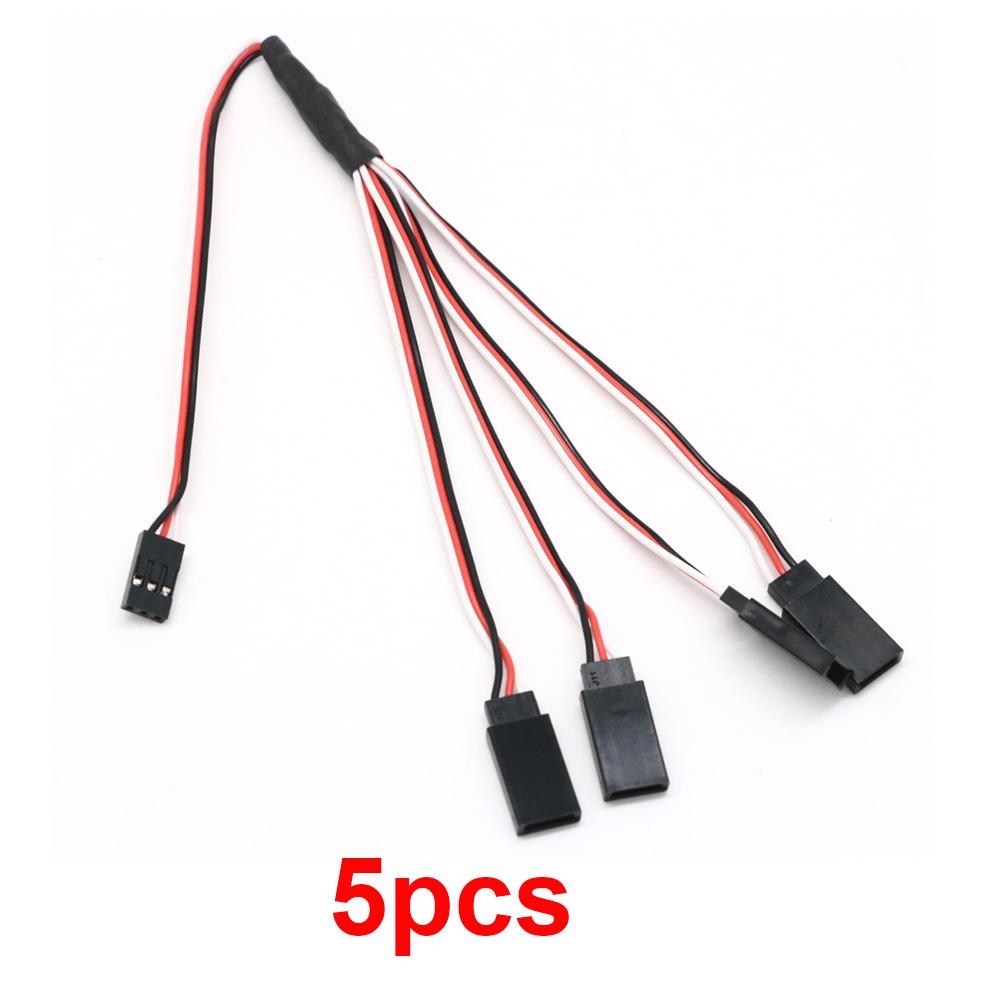 5pcs/lot 30cm 1 to 1/1to 2 / 1 to 3 /1 to 4 RC Servo Extension Wire Cable for Futaba JR Male to Female RC Model