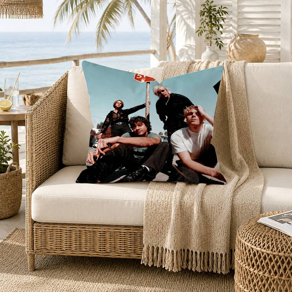 SOS SSeconds of SSummer Pillow Case for Sofa Living Room Home office Decor Protective Cover