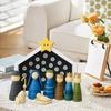 DIY Button Nativity Scene Craft Kit with Buttons & Beads Handmade Christmas Ornament Activity