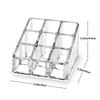 1PC 9-grid Lipstick Storage Box Desktop Transparent Lip Gloss Storage Box Display Rack Minimalist Lipstick Rack