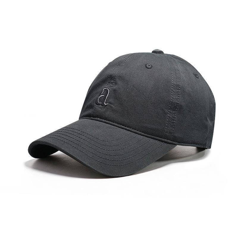 Soft Top Baseball Cap Female Simple Trendy Brand Letter Embroidered Sun Hat Versatile Commuter Men's Cap