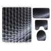 Cool Pattern Shower Curtain Floor Mat Combination Four-Piece Set Bathroom Toilet Carpet Mat Foot Mat