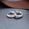 Korean Fashion Silver Color Round Hoop Earrings for Women Charm Sparkling Zircon High Quality Wedding Jewelry Accessories Gift