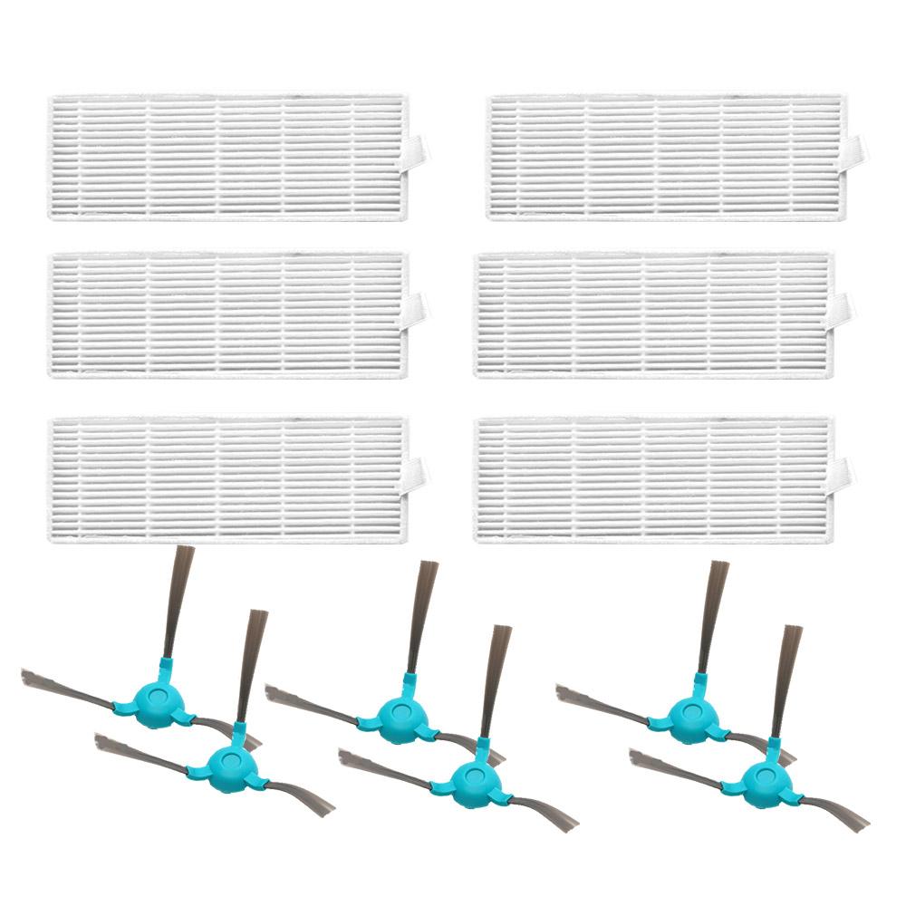 Replacement HEPA Filter Side Brush Mop Pad Roller Brush For Cecotec Conga 1290 1390 Robot Vacuum Cleaner Spare Accessories