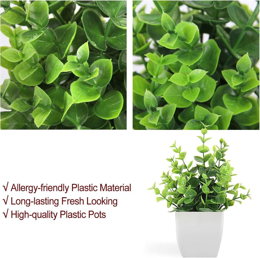 Simulation Green Plant Eucalyptus Potted Plant Home Living Room Decoration Plastic Small Bonsai Lavender Fake Flower Plant