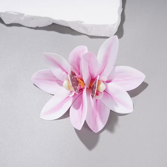 Women Hairpin Simulated Flower Shape Colorfast Hair Clip Back Head Hair Claw Daily Wear Party Hair Accessory