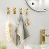 Heavy Duty Self Adhesive Wall Hooks 13LB Waterproof Brushed Aluminum Towel Coat Hooks 12 Pack