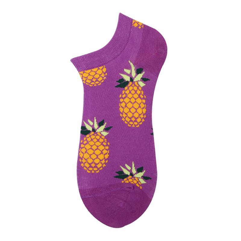 40 Style Fashion Colorful Short Socks Men Cotton Novelty Oil Painting Animals Food Avocado Casual Funny Ankle Sox