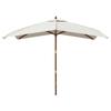 VidaXL Parasol de jardin avec mât en bois sable 300x300x273 cm 363191