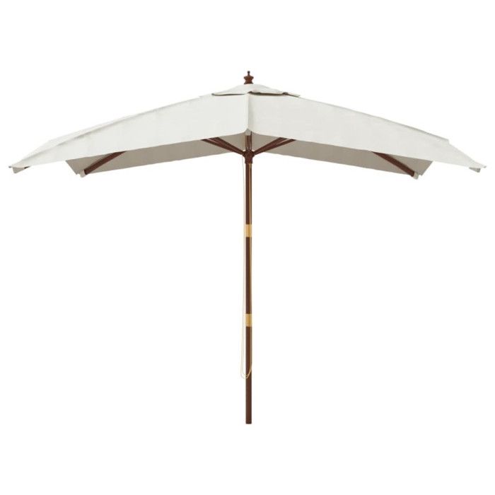 VidaXL Parasol de jardin avec mât en bois sable 300x300x273 cm 363191