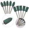 10Pcs Rubber Polishing Tool Buffing Wheel Head Jewelry Grinding Machine Accessory with Handle