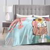 Bear And Panda Bubu Dudu Blanket Super Soft Novelty Plush Bedding Throws For Couch Chair Sofa Bed Flannel Bedspread Bed Cover