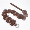 Love Heart Wide Women's Belt Punk Dress Jeans Belt Heavy-Duty Rivet Waist Belt  Spicy Girls
