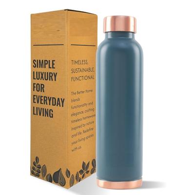 Home Copper Water Bottle | Copper Water Bottle 950ml | With Anti Oxidant Properities | Provides Health Benefits | Pure Tamba | Teal