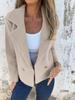 Women's Casual Wool Blend Button-Down Tops - 2025 Autumn/Winter European and American Style