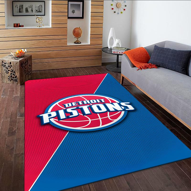 Detroit-Pistons Logo Carpet, Kitchen Rugs, Yoga Mat, Non-Slip Mats, Rug for Bathroom, Living Room Bedroom, Camping Rugs Christmas Gift
