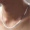 Blade Clavicle Chain for Men & Women - Flat Snake Bone Design Jewelry.