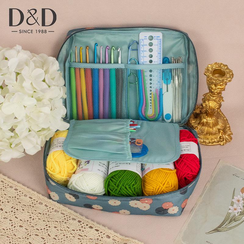 DIY Handgefertigtes Wollstrickwerkzeug Doppelseitiger Häkelnadel-Materialpackung Häkelzubehör-Set