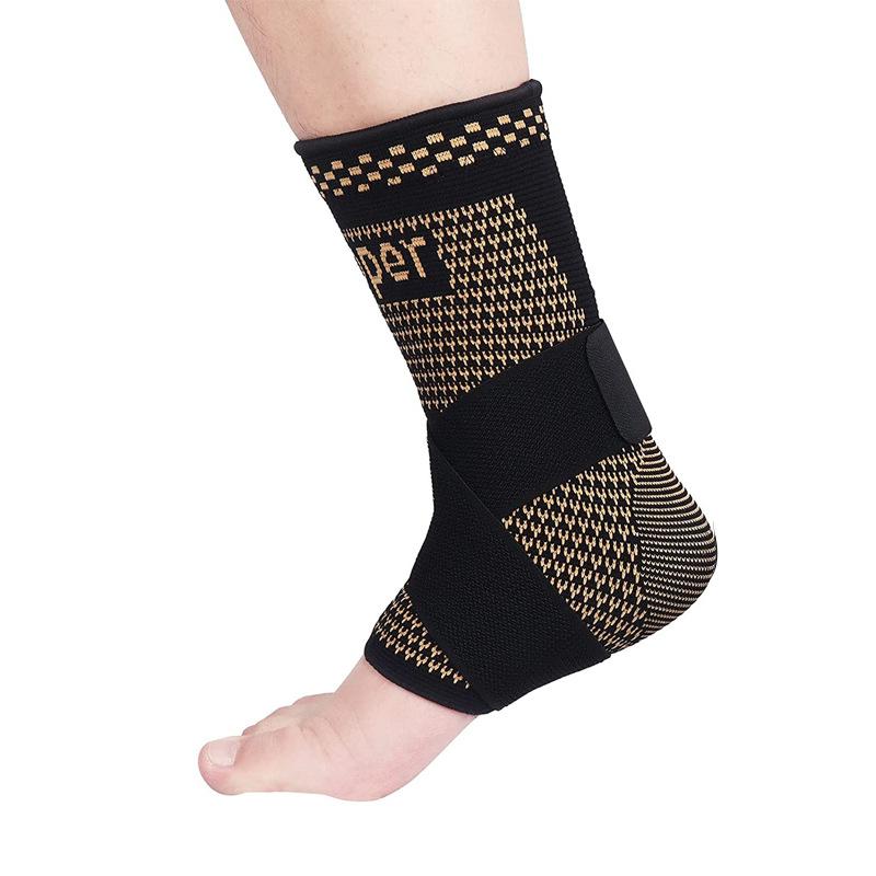 Copper Ion Ankle Braces Basketball Sports Pressurized Straps Knitted Ankle Braces Cycling Ankle Joint Protection Copper Fiber Ankle Braces