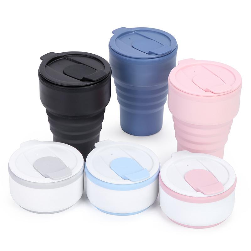 Silicone Collapsible Coffee Cup Portable Travel Mug Office Gift Foldable Water Bottle