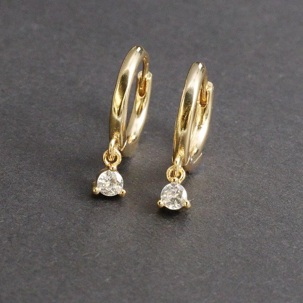 Módní nerezové ocelové zirkonové řetízkové kruhové náušnice pro ženy, piercing do srdce Helix Tragus, svatební šperky