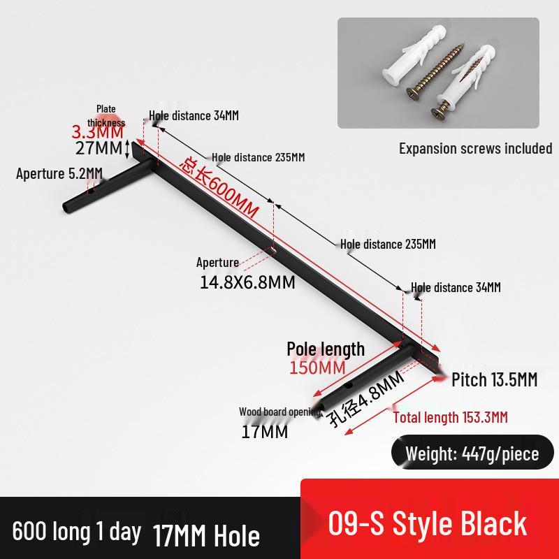 Invisible T-Shaped Shelf Brackets for Concealed Wall-Mounted Bookshelf Support