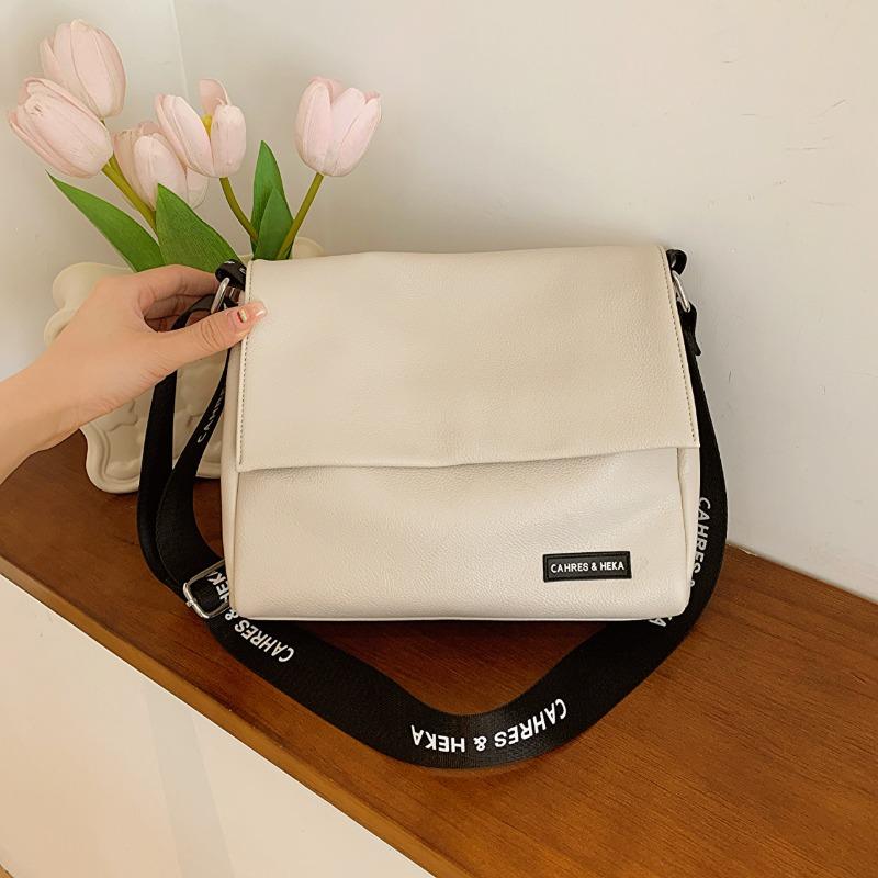 

Large-capacity bag New fashionable and simple bag Women s summer commuting shoulder messenger bag Casual tote bag белый