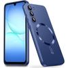 Protective Case - BOOLING - for Samsung Galaxy A17 5G/4G - Silicone with Magnetic Circle - Navy Blue