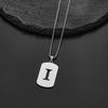 Unisex Stainless Steel English Alphabet Necklace - Niche Design, Simple, Versatile Long Chain for Hoodies