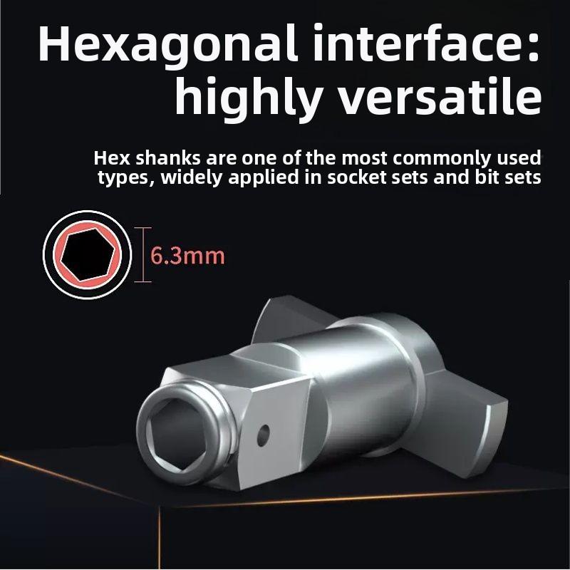 Electric Wrench Hollow Square Shaft Dual‑Use Output Shaft Driver Shaft Compatible with 02/298/488