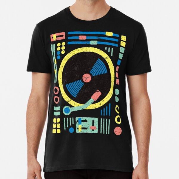 DJ and Raver Gifts - DJ Decks Retro Pattern /  S to 5XL Made in the AU/USA T-Shirt