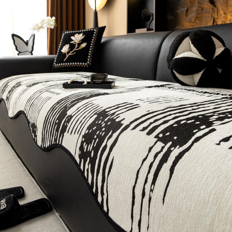 

Sofa cushion fixed non-slip four-season universal light luxury high-end seat cushion cover retro leather special sofa cover 90*70cm