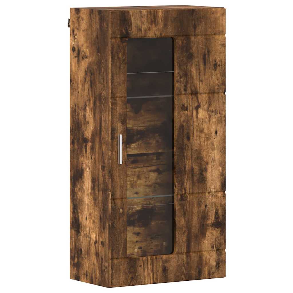 FLORIN 3 Piece TV Cabinet Set Smoked Oak Particleboard