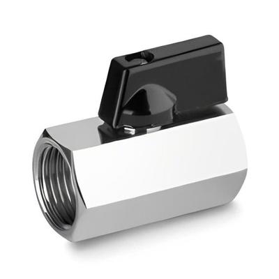 Mini Chrome-Plated Brass Ball Valve 1/2 Inch - Precise Control and Reliable Sealing