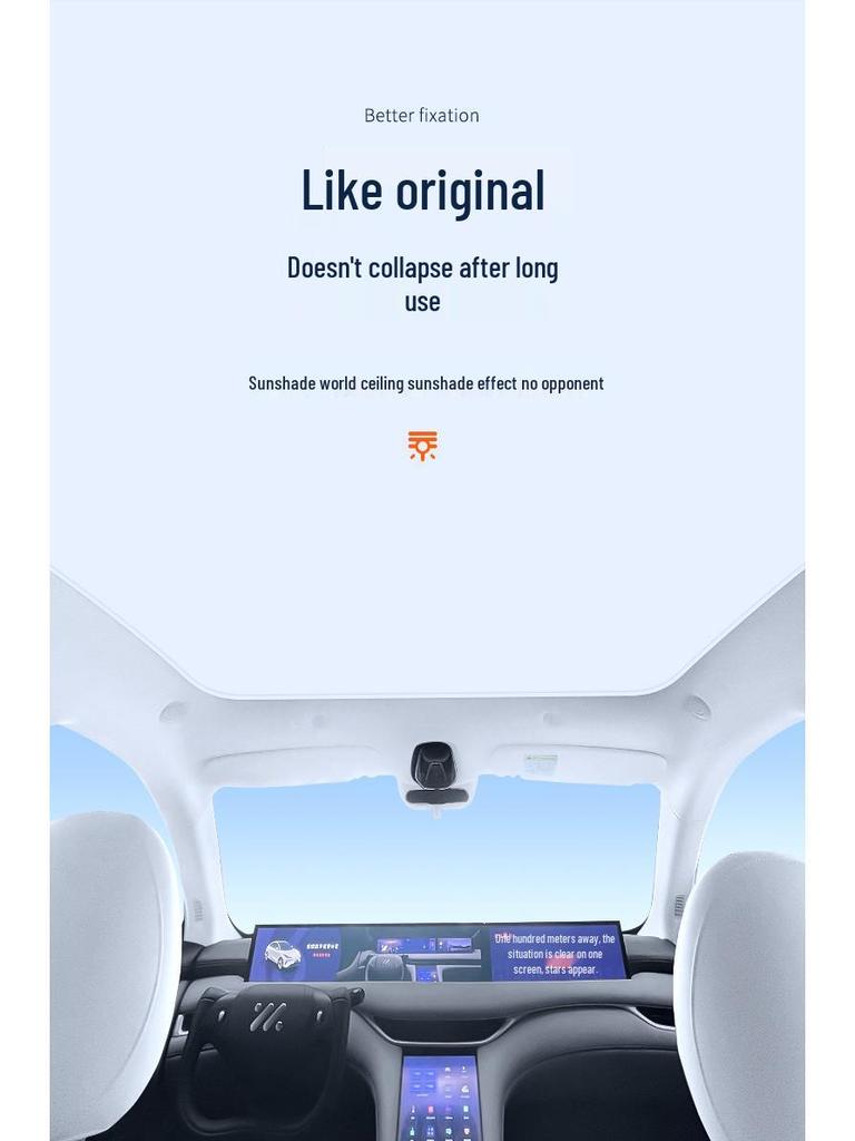 Zhiji 23 LS7 Sunroof Sunshade: Ice Crystal Heat Insulation, UV Protection, Privacy & Light-Blocking.