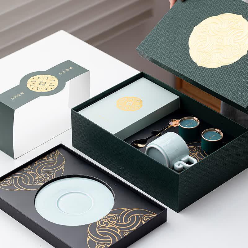 Jinyu Zhixing Chinese Ceramic Tea Set Gift Box
