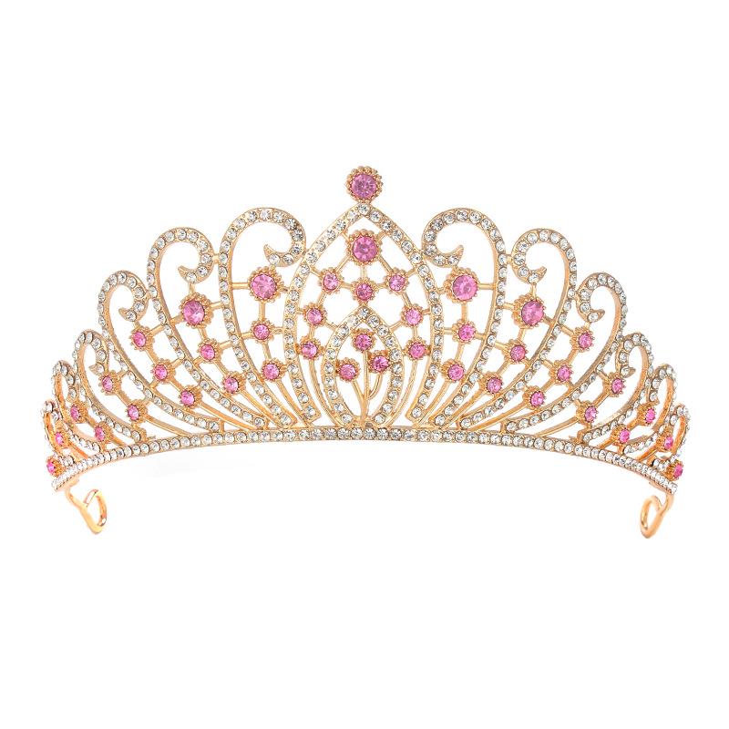 New Rhinestone Bride Crown Headband – Elegant Wedding & Birthday Peacock Princess Accessory