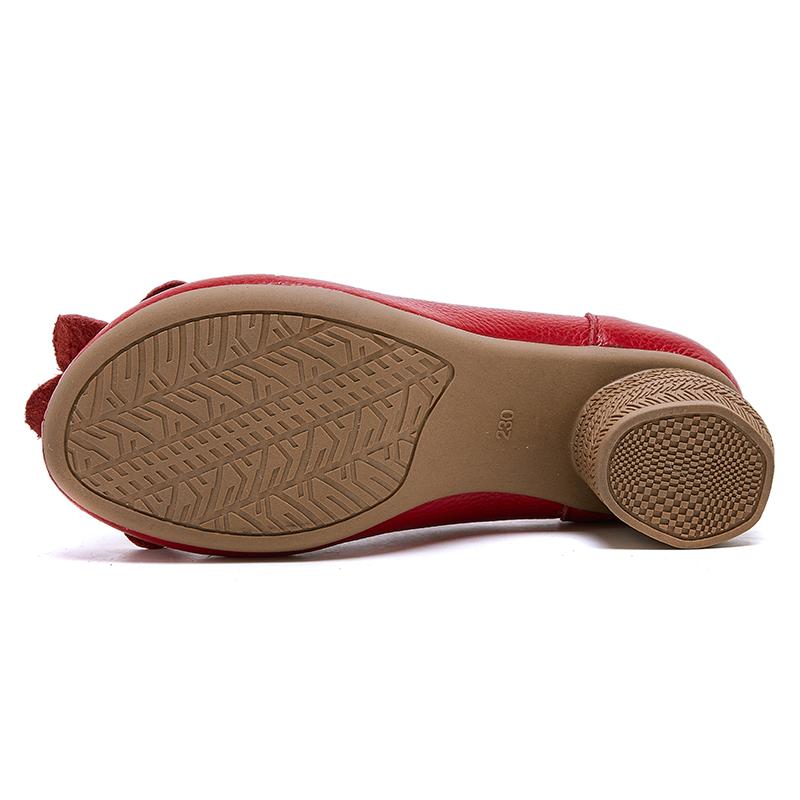 GKTINOO 2025 Spring Flower Genuine Cow Leather Shoes Women Shoes Elegant Shoes Woman Retro Handmade Shoes High Heels