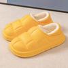 Waterproof cotton slippers for women to wear outside in winter, non-slip petals for indoor home use, warm home, and velvet slippers for men.