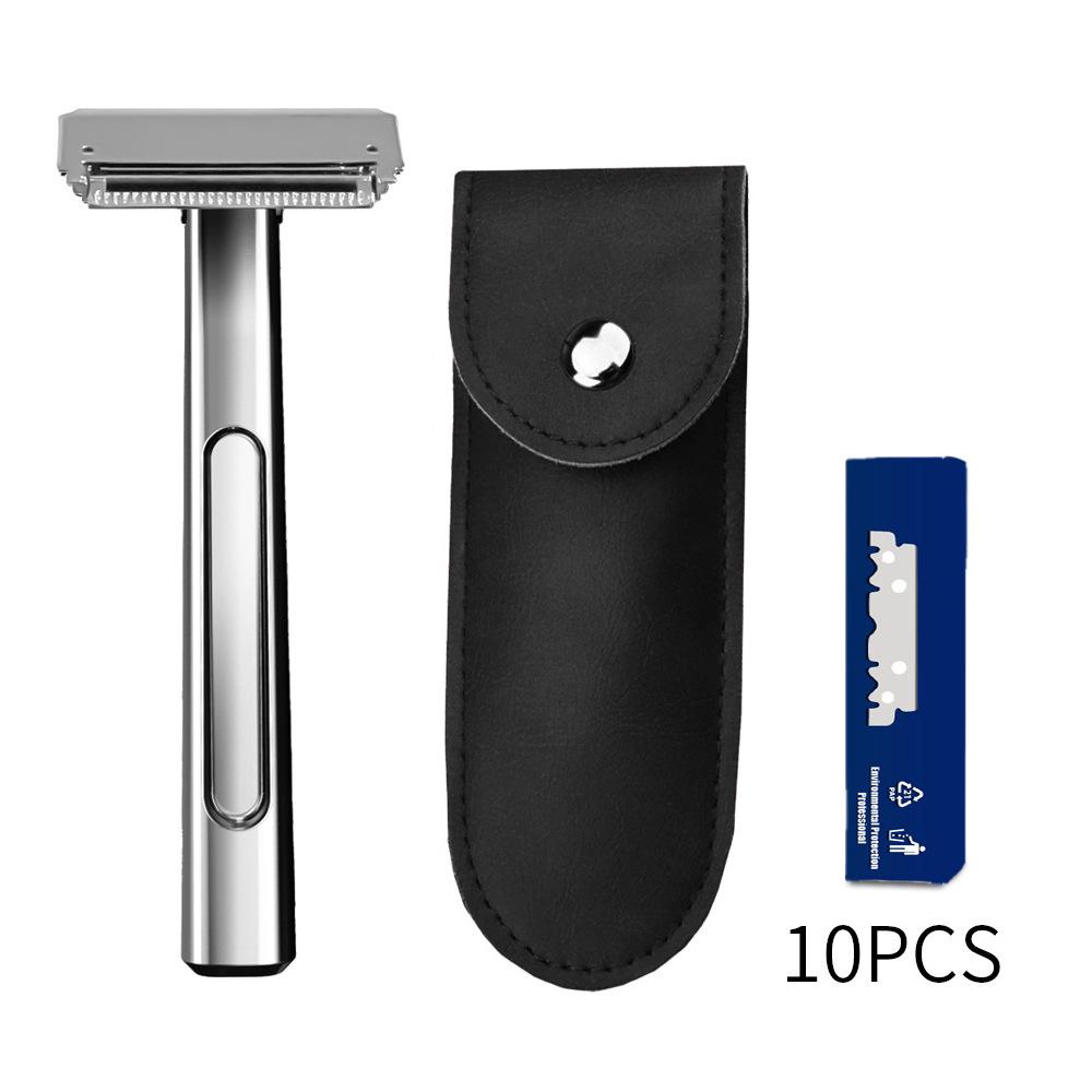 Classic Double-Layer Metal Razor Stand for Manual Shaving Razors