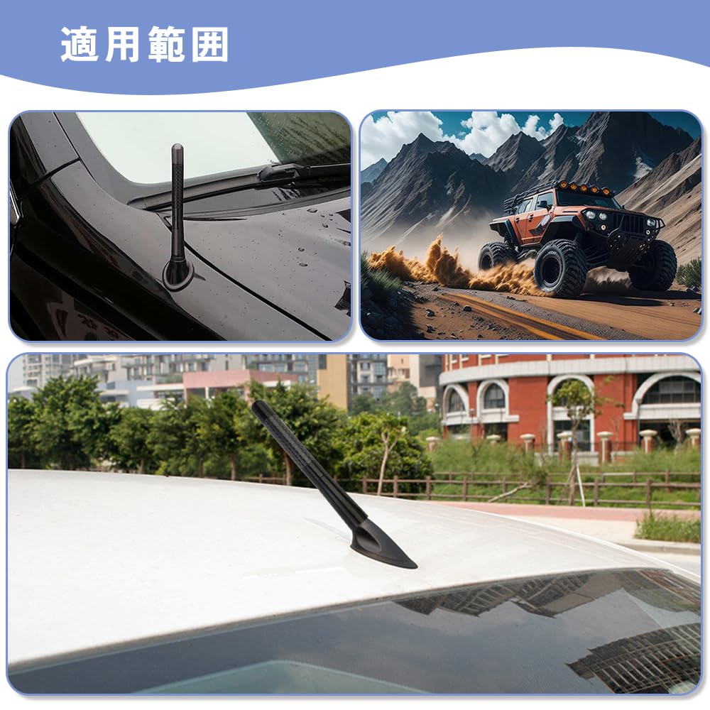 Car Antenna Short Antenna Radio Antenna Carbon Antenna for Car AM FM Antenna Universal