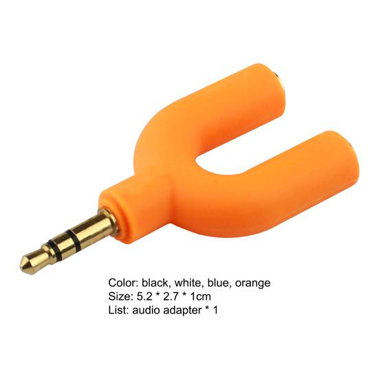 U3 Audio Converter Practical Fast Transmission Metal 1 Male to 2 Female 3.5mm Jack Splitter for Earphone