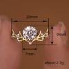 Exquisite Antlers Inlaid Zircon Ring Women, Christmas Trendy Ring Women, Light Luxury Fashion Earrings